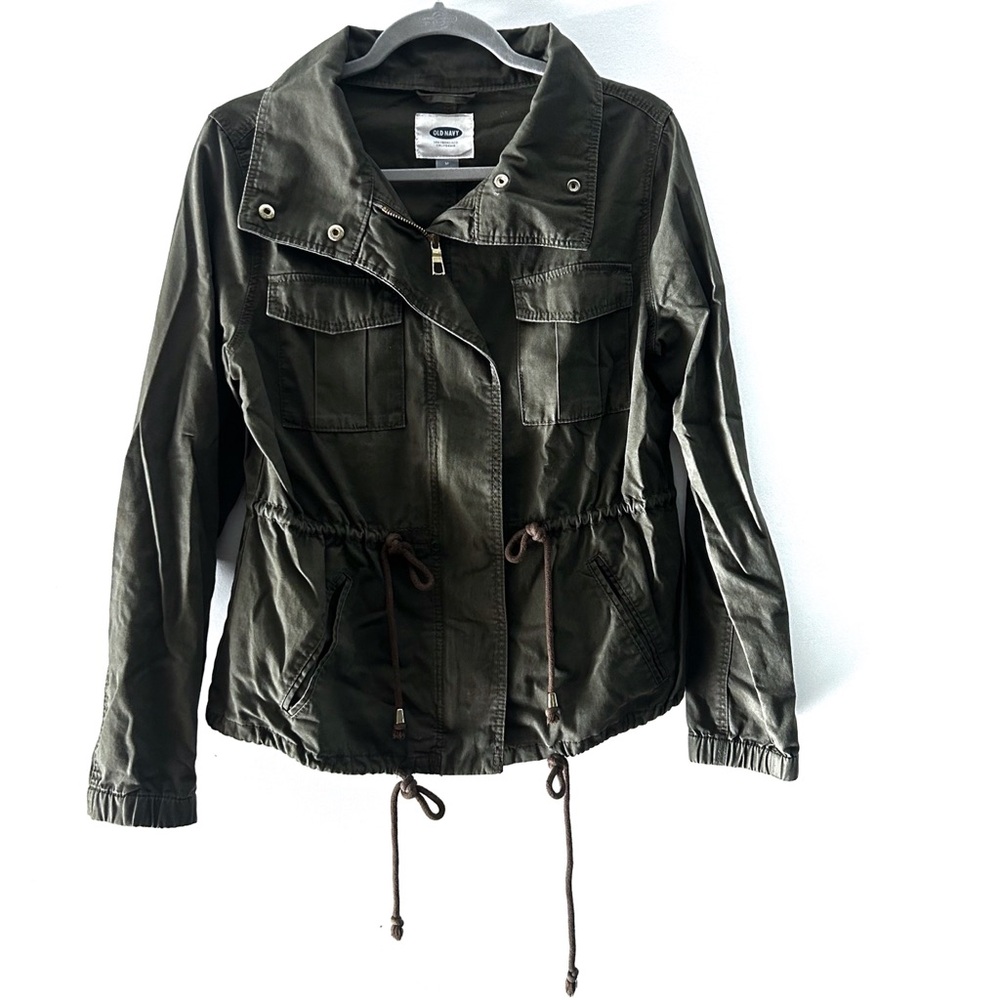 Old Navy Green Light Field Military Jacket Women’s Medium Fall Spring Summer Zip